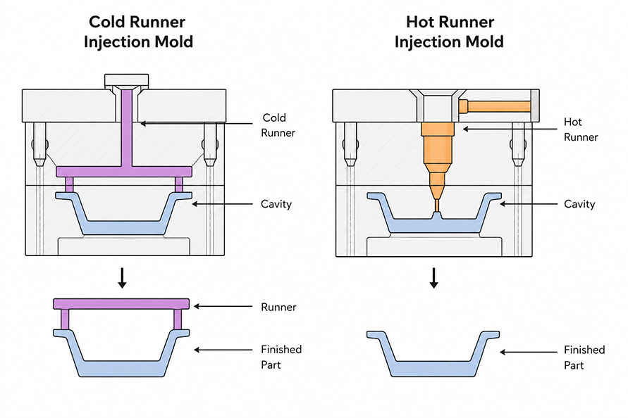 Hot Runner vs. Cold Runner Mold: Pros, Cons & Cost