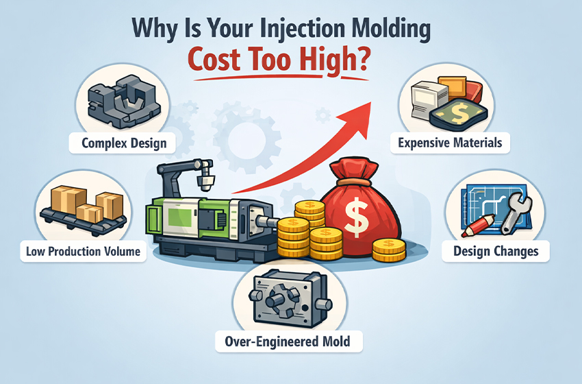 Top 5 Reasons Your Injection Molding Cost Is Too High  (And How to Fix It)